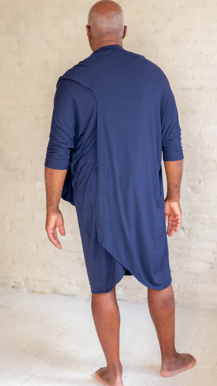 Load image into Gallery viewer, Overlapping back panels, as shown on on this man, provides modesty, dignity, and accessibility for the patient requiring the best possible care.